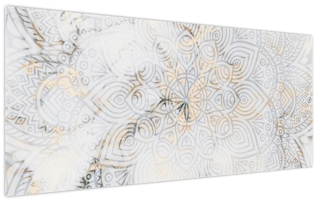 Tablou - Mandale albe (120x50 cm)