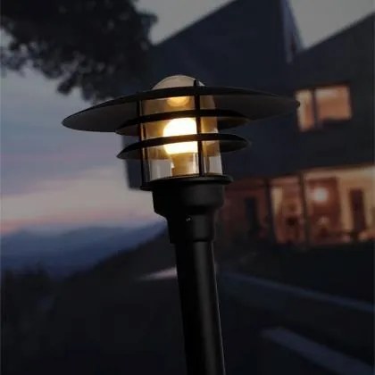 Stalp exterior H-116cm, IP44 Lonstrup 32 negru 71428003NL