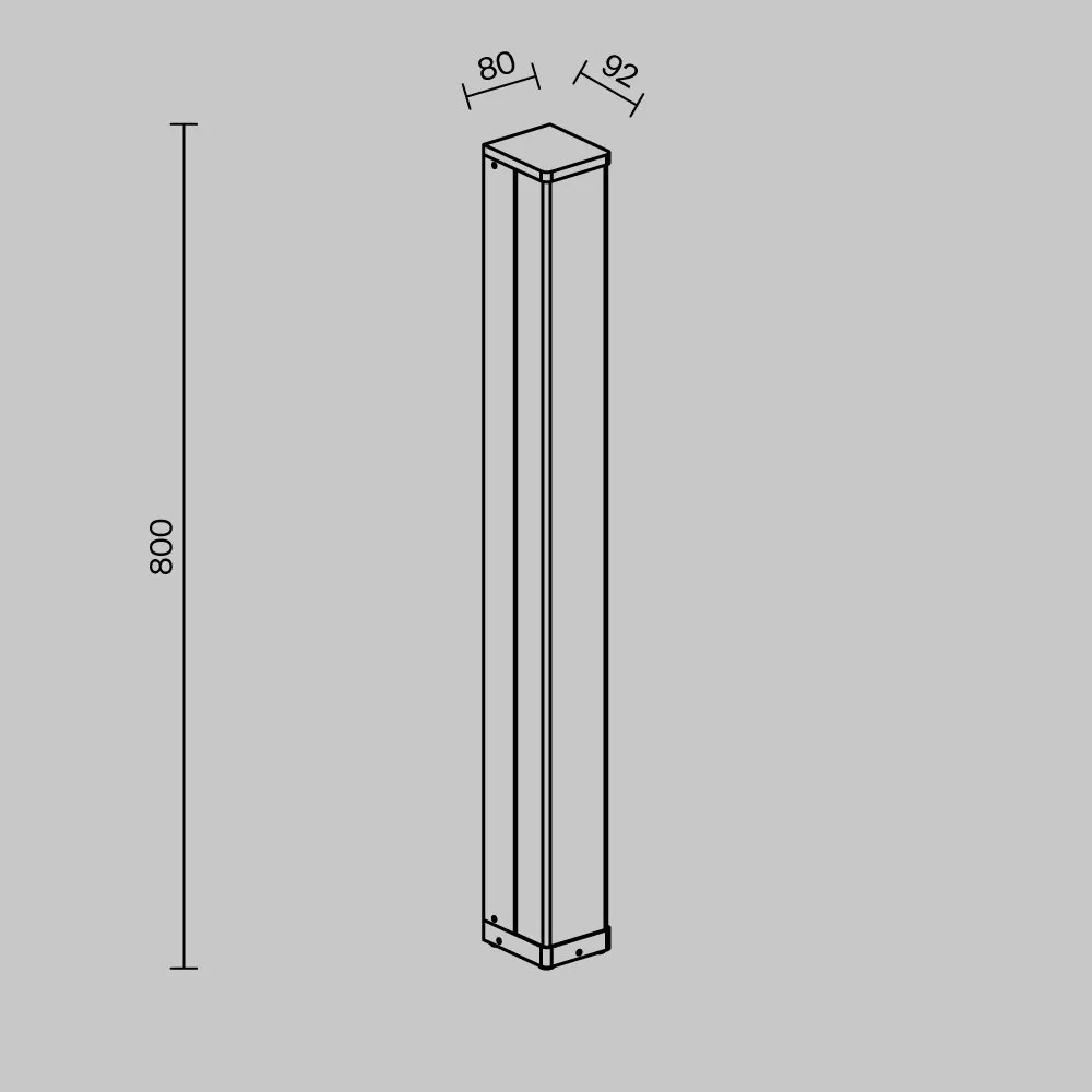 Stalp exterior LED IP65 Floeva H-80cm