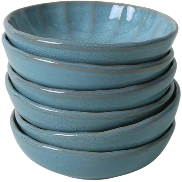 Set de 6 boluri din ceramică Laguna 12 cm, turcoaz