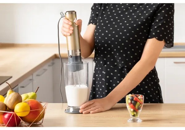 Mixer vertical 4 în 1 1200W/230V oțel inoxidabil/auriu Sencor