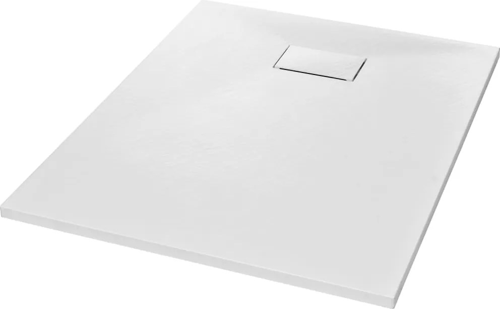 vidaXL Cădiță de duș, alb, 100 x 80 cm, SMC