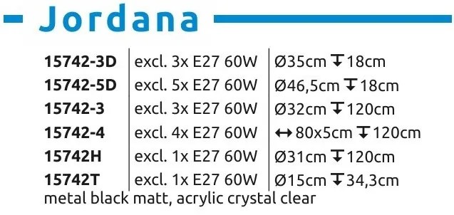 Lustra aplicata moderna JORDANA 3L
