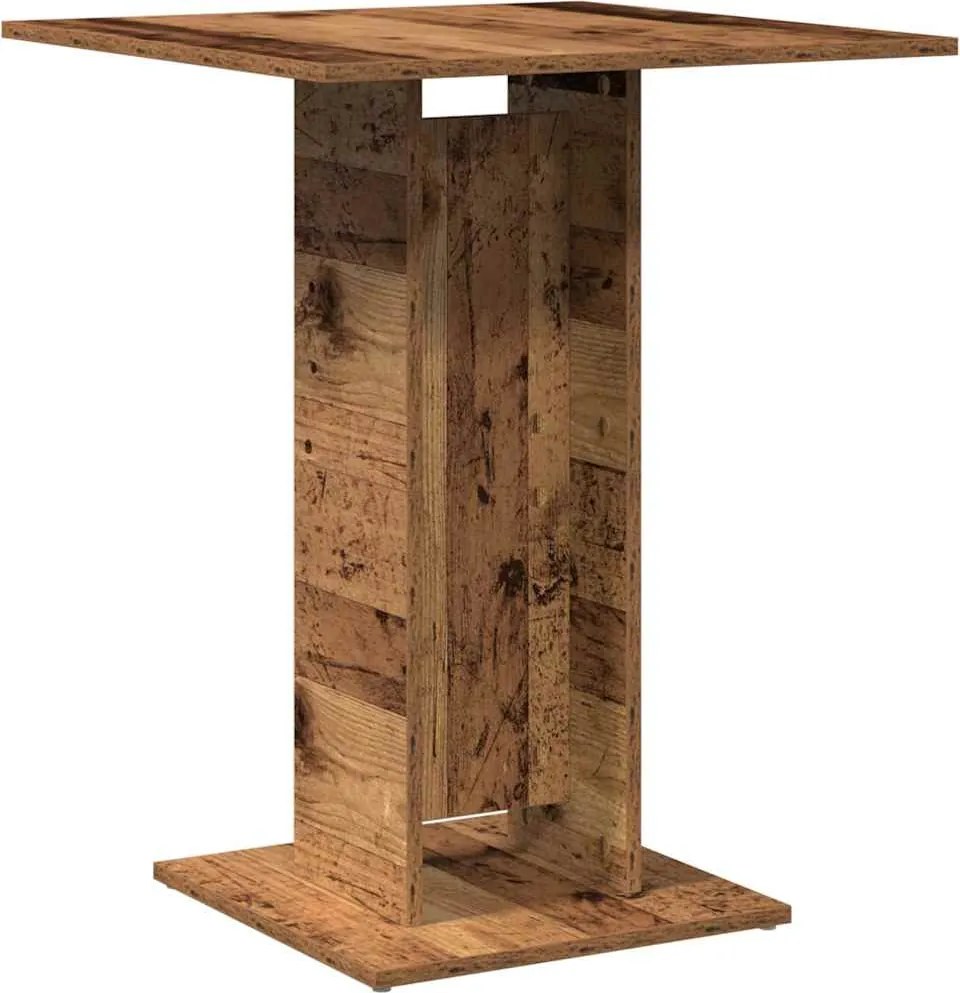 vidaXL Masă de bistro, Lemn vechi, 60 x 60 x 75 cm, PAL