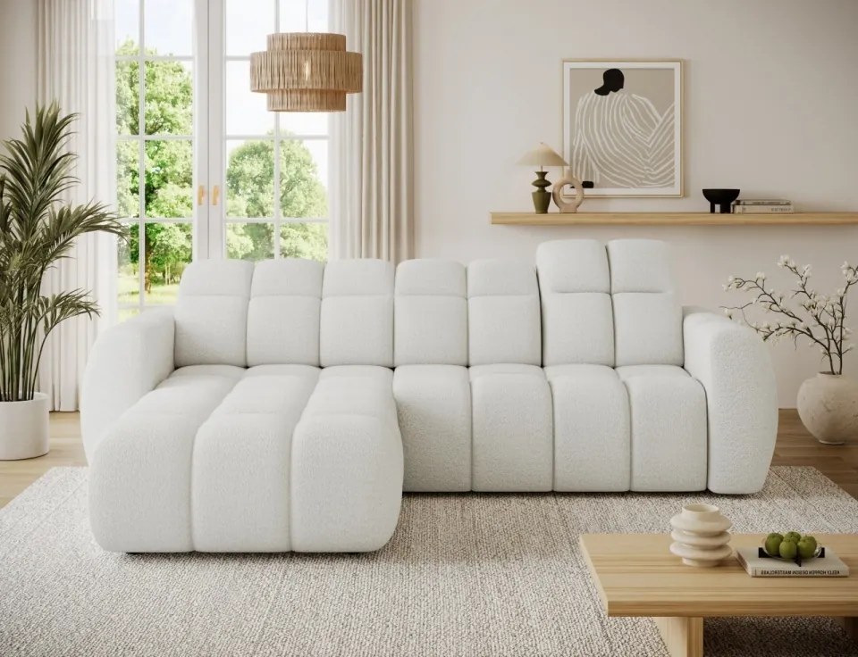 Colțar extensibil electric ELTAP Fanito Stânga 288x200 cm | Funcție pat 84x232 | Tetieră reglabilă | Design premium (Culoare: Gri / Royal 04)