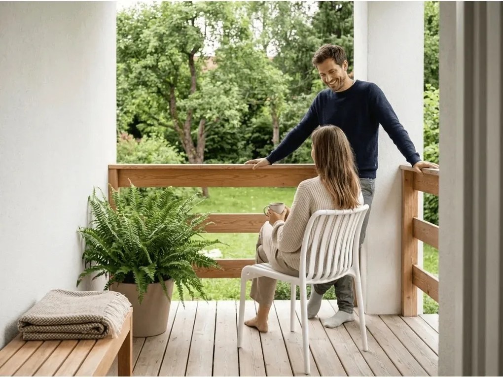 Scaun din plastic TREGO, alb