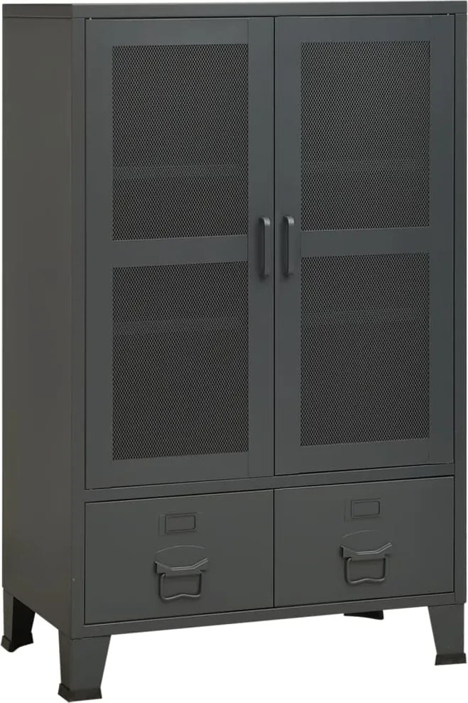 vidaXL Dulap industrial de depozitare, antracit, 70x40x115 cm, metal