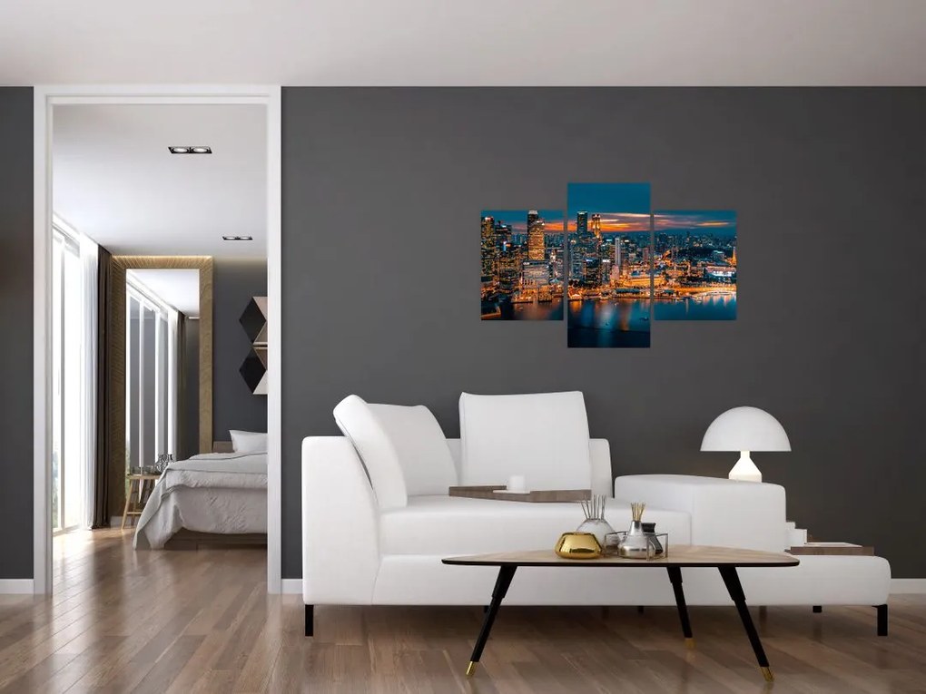 Tablou orașului nocturn (90x60 cm)