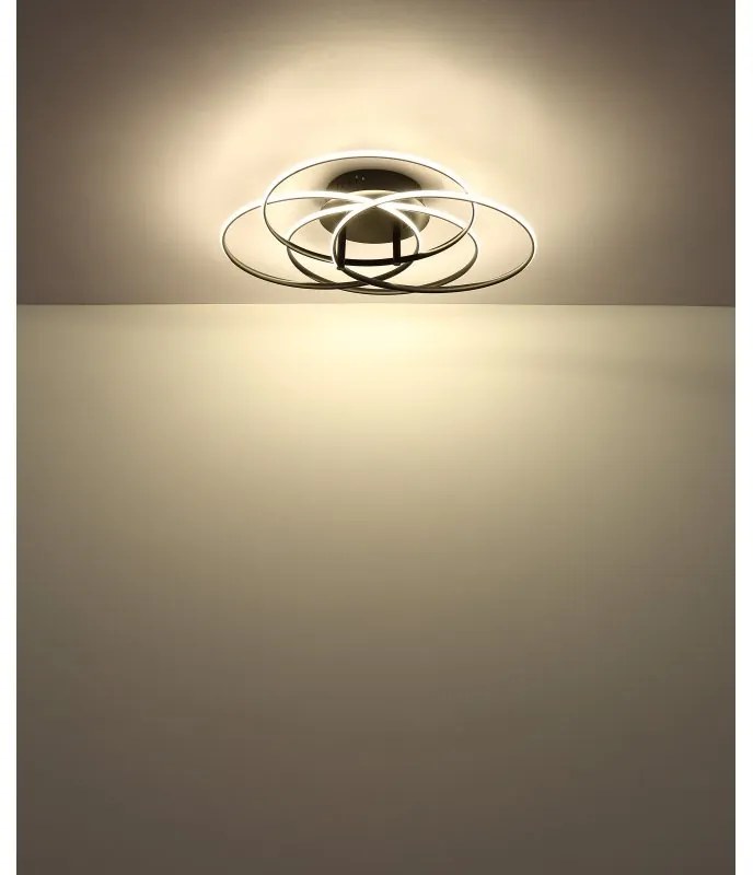 Plafoniera LED rotativa orientabila metal negru KOMBOS
