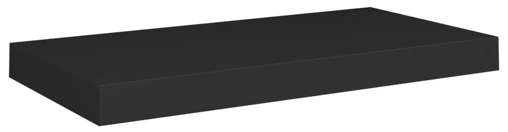 323829 vidaXL Raft de perete suspendat, negru, 50x23x3,8 cm, MDF