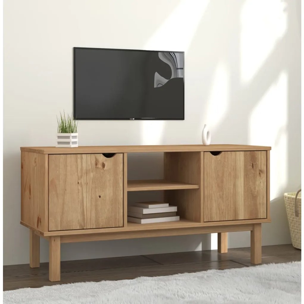 vidaXL Dulap TV &quot;OTTA&quot;, 113,5x43x57 cm, lemn masiv de pin