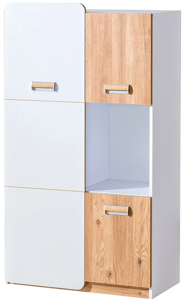Dulap Lavendon L5 (Stejar nash + alb lucios). 1042035