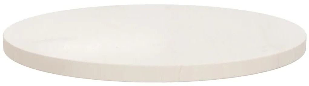 813653 vidaXL Blat de masă, alb, Ø50x2,5 cm, lemn masiv de pin