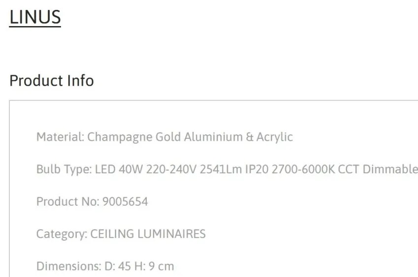 Plafoniera LED dimabila cu telecomanda LINUS D-45cm