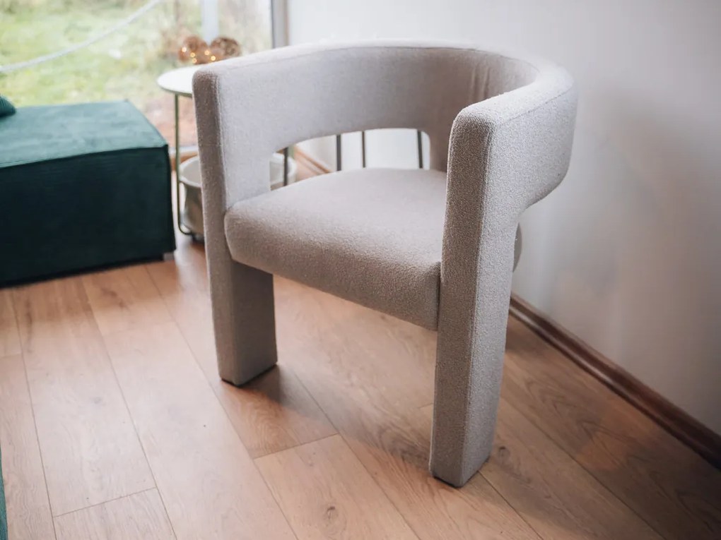 Fotoliu de design bej inchis ALPAH LOOP