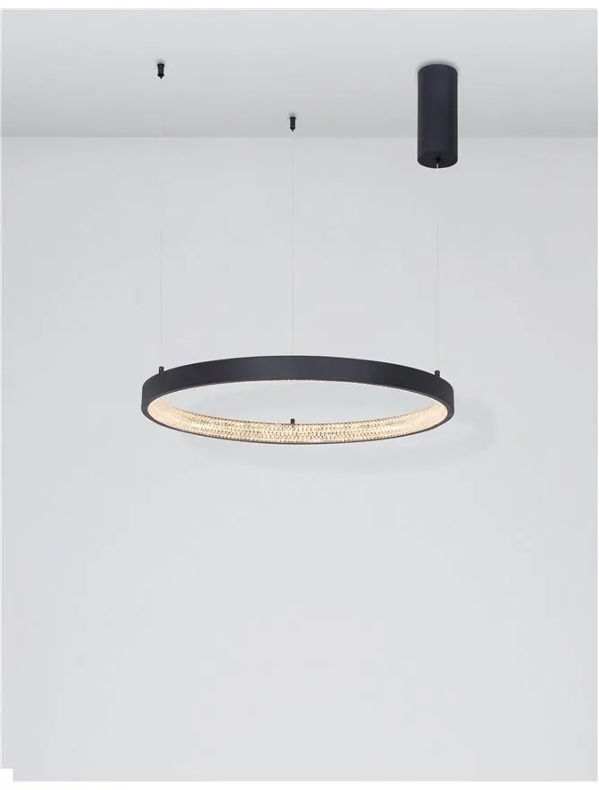 Lustra LED dimabila, design modern PRESTON, 60cm negru NVL-9865160