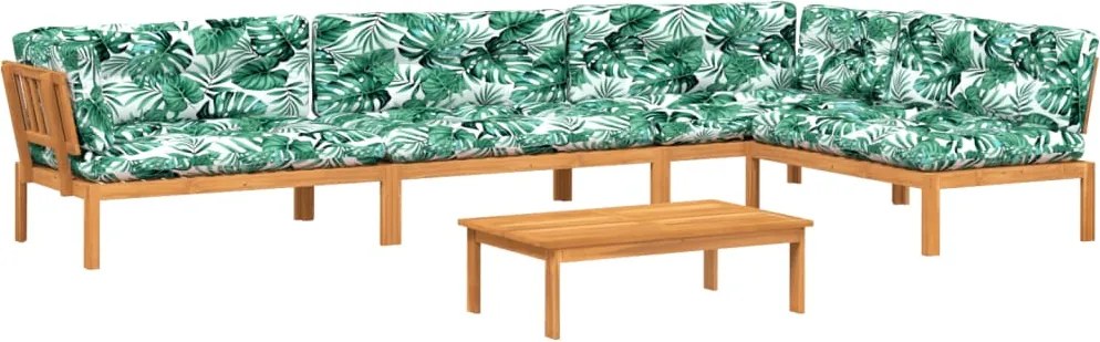 vidaXL Set canapele de grădină cu perne din paleți 5 piese lemn acacia