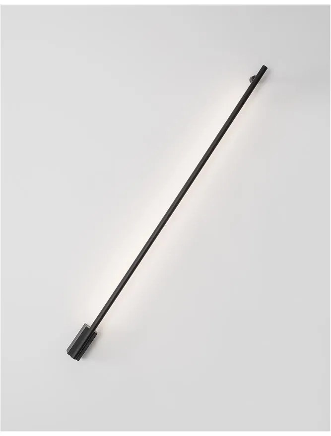 Aplica de perete LED design liniar GROPIUS negru, L-90cm, H-7cm