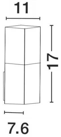 Aplica perete moderna de exterior IP54 STICK NVL-713412