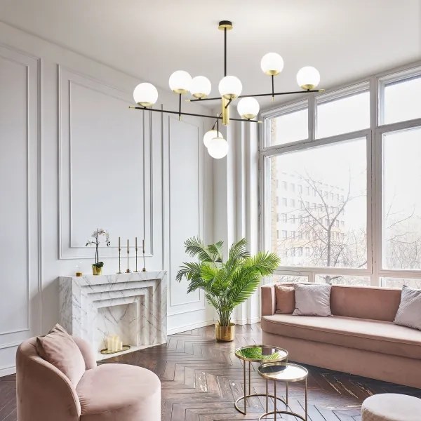 Lustră pe tijă Ideal Lux GOURMET 9xE14/28W/230V