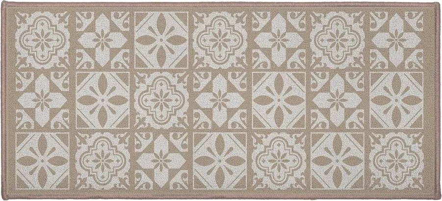 Covoraș de baie bej din material textil 50x120 cm Constantine – douceur d'intérieur