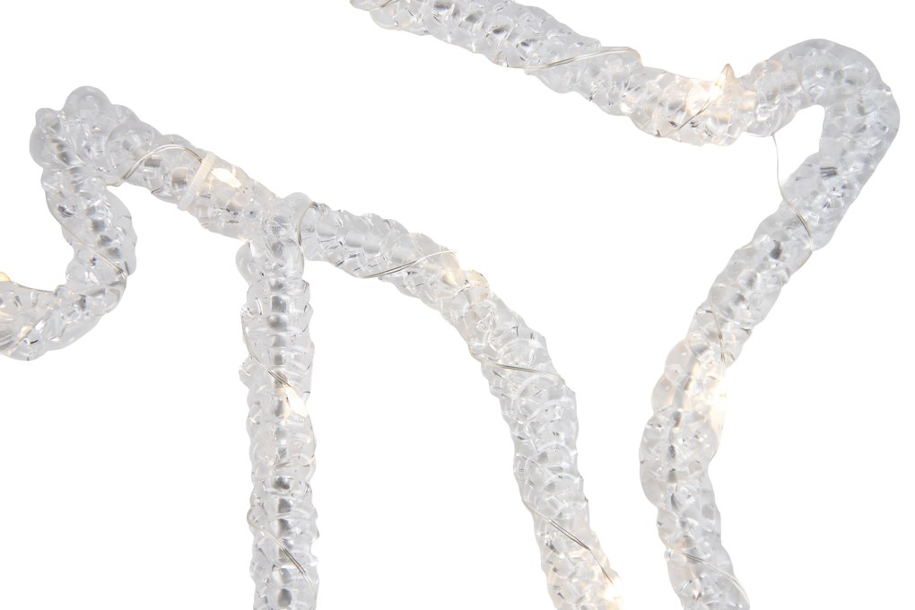 Set de 3 spoturi de Crăciun cu cerb alb, cu LED și cronometru IP44 - Shika