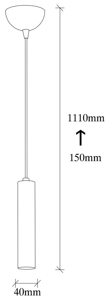 Lustra Tempo Caramiziu 4x4x111 cm