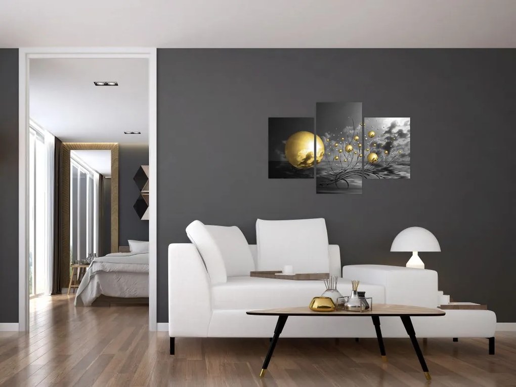 Tabloul bilelor în ocru (90x60 cm)