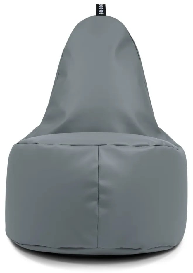 Fotoliu bean bag albastru închis cu tapițerie din imitație de piele Lull L – So Soft?