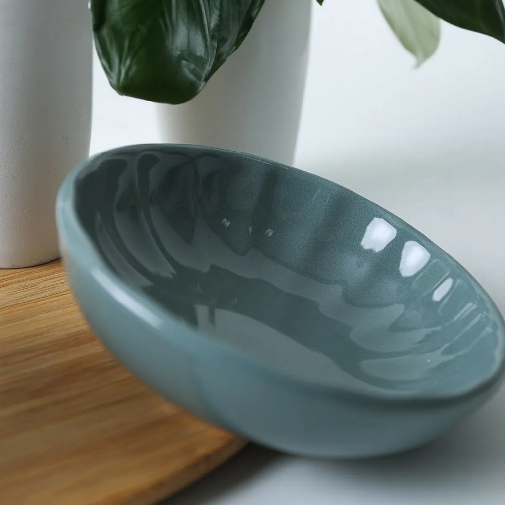 Set of 6 boluri din ceramică Laguna 12 cm, albastru petrol