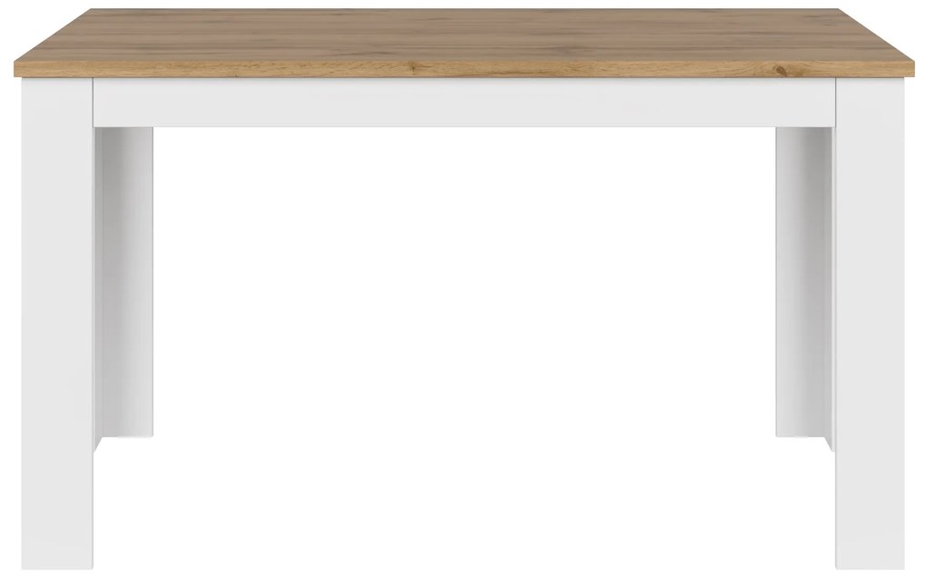 Masă de sufragerie extensibilă 135-184 cm Vina (alb + Stejar wotan). 1053361