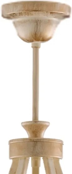 Brilagi - Lustru pe tijă SAPHIRE 5xE27/15W/230V diam. 66 cm crem/auriu/patină
