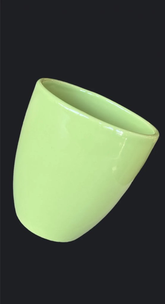 Ghiveci HOME Verde Lime (Diametru 13cm Inaltime 14cm) masca ceramica flori