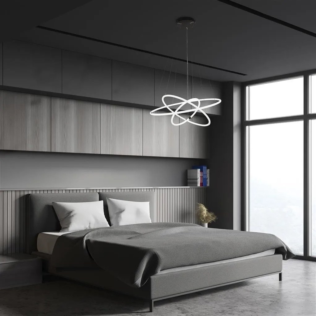 Pendul, Lustra suspendata cu 3 inele, design modern LED, Revolve