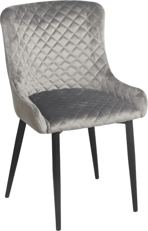 Scaun Grigio, structura metalica si catifea