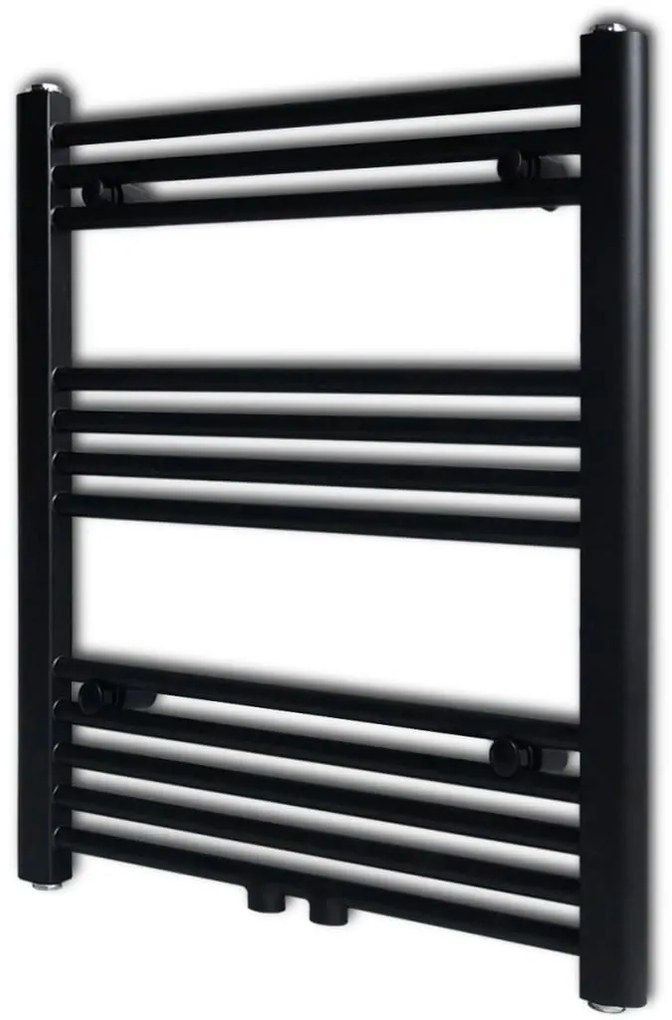 Radiator port-prosop încălzire centrală baie drept negru 600 x 764 mm
