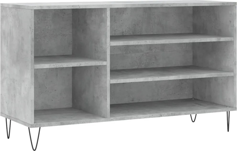 vidaXL Pantofar, gri beton, 102x36x60 cm, lemn prelucrat