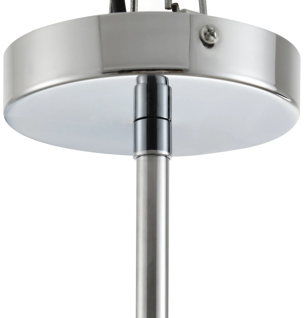 HOMCOM Candelabru Modern din Cristal Inaltime Reglabila, 44 Pandantive din Sticla