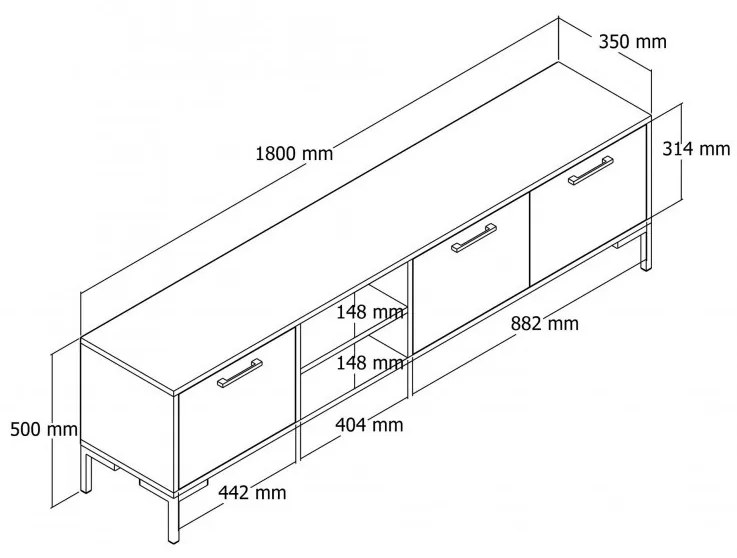 Comoda TV Aurora 1594