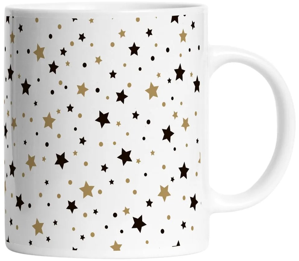 Cană albă din ceramică 330 ml cu model de Crăciun – Butter Kings