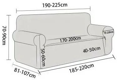 Husă multielastică de canapea 4Home Magic clean maro, 190 - 230 cm