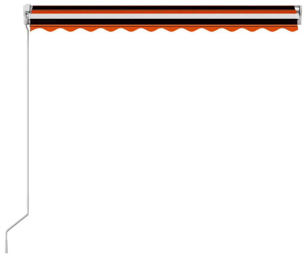 Copertina retractabila manual, portocaliu  maro, 350 x 250 cm portocaliu si maro, 350 x 250 cm