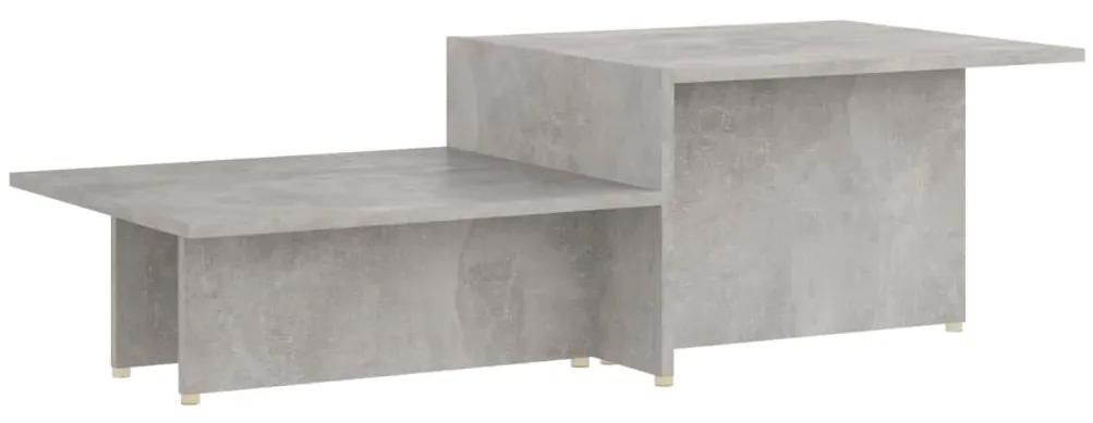 Masa de cafea, gri beton, 111,5x50x33 cm, lemn compozit 1, Gri beton