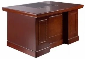 Birou directorial 140cm, Nuc, Lemn + MDF, A-1421