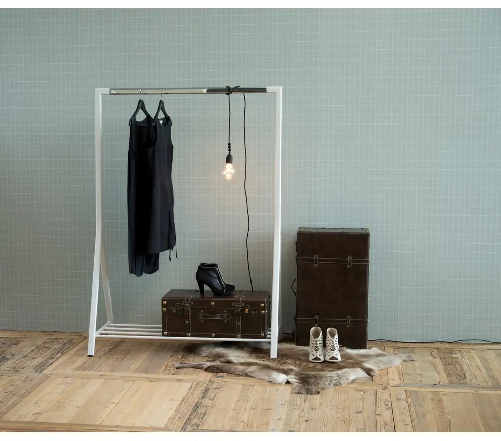 Suport de haine din metal alb Brent - Actona