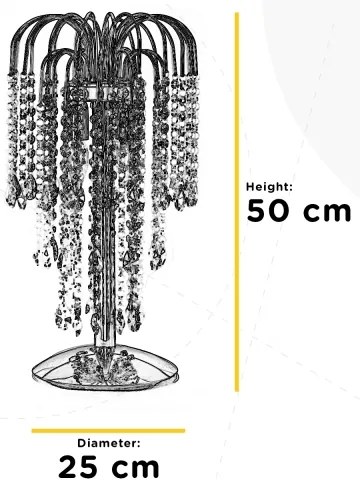Lampă de masă PIOGGIA 2xE14/6W/230V auriu 50 cm ONLI