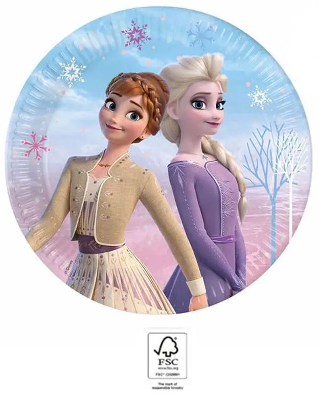 Disney Regatul de gheață Wind farfurie de hârtie 8 buc 23 cm FSC