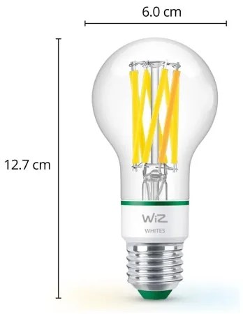 Bec LED dimabil WiZ A60 E27/4,3W/230V 2700-4000K CRI 90 Wi-Fi