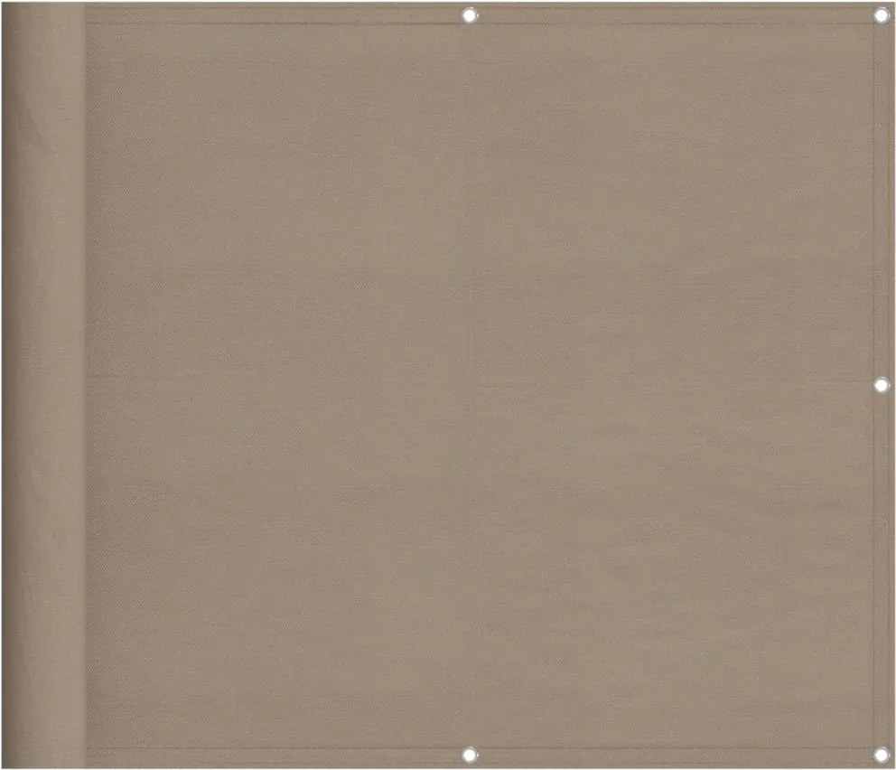 vidaXL Paravan de balcon, gri taupe, 90x700 cm, 100% poliester oxford