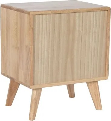 Noptiera din lemn de cauciuc si rattan, " Moon "